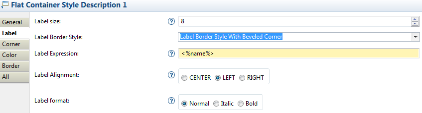 label border style