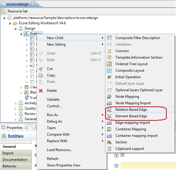 new edge mapping menu