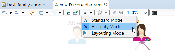 management of hidden diagram elements