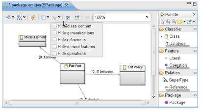 context toolbar