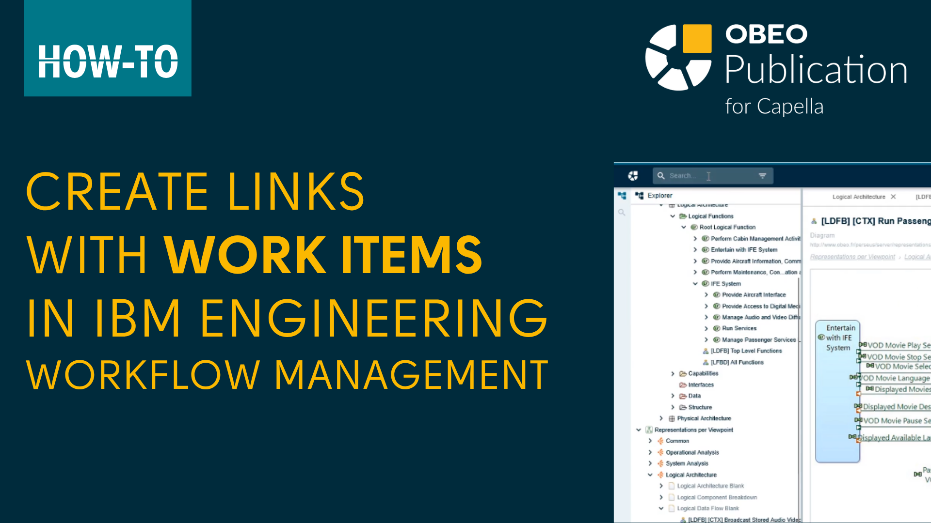 Create traceability links between work items in IBM Engineering Workflow Management and Capella model elements