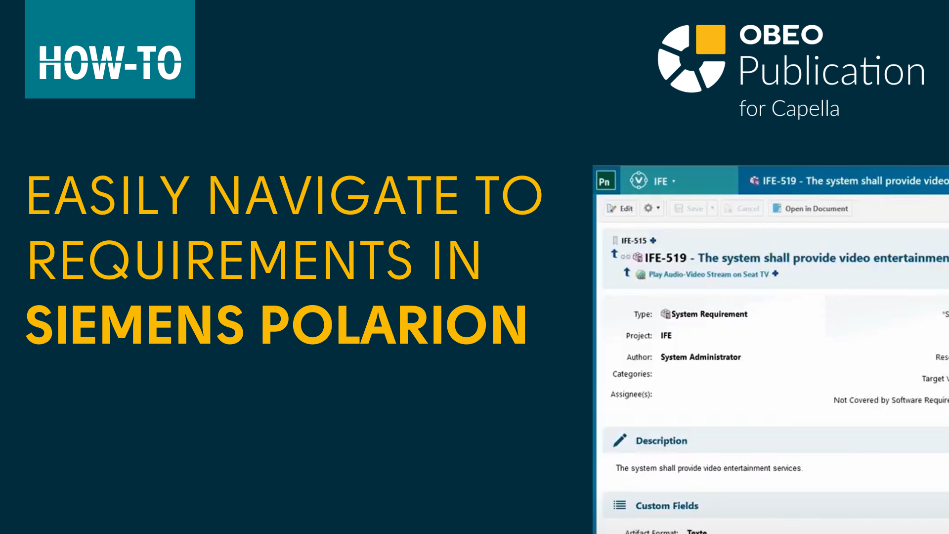 access a work item in Polarion by clicking on its traceability link with a Capella model element