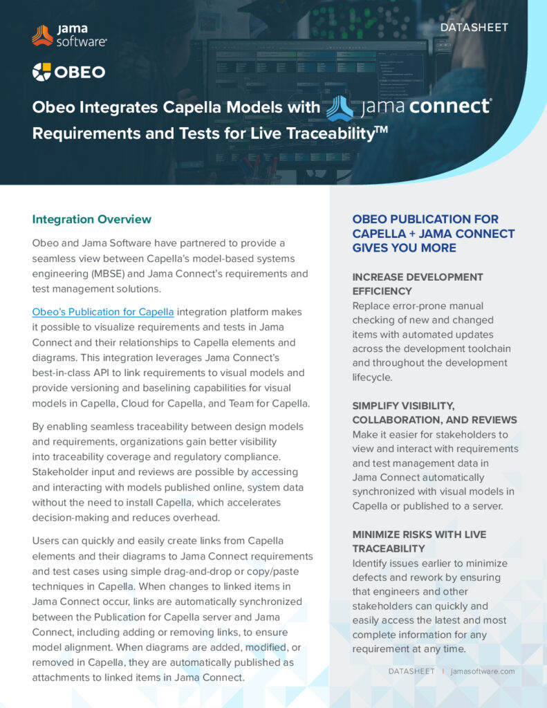 MBSE - Obeo Publication for Capella - Jama Connect