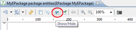 diagram editor show hide dialog