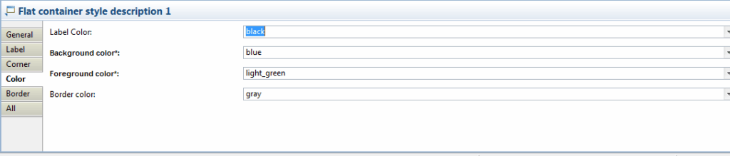 label color on style description