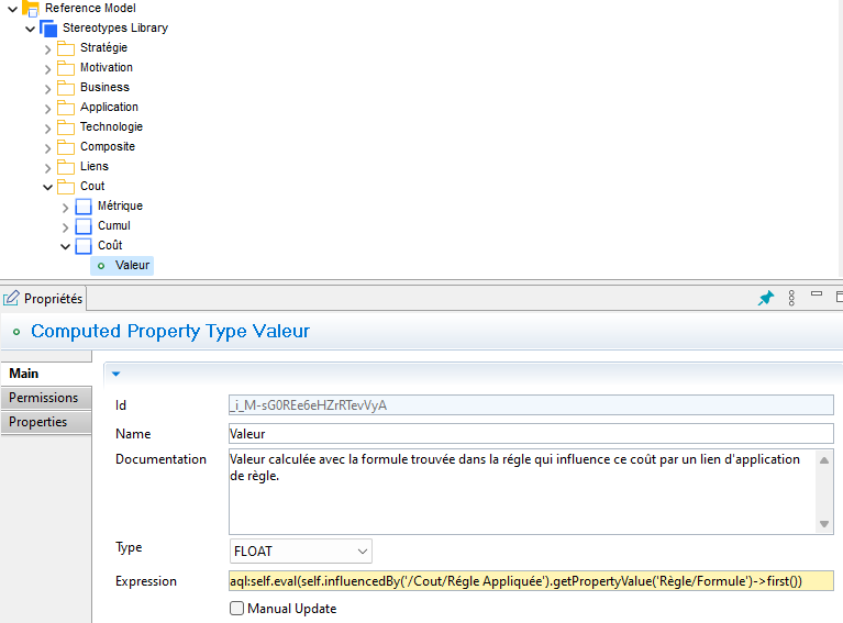attribut calcule stéréotype